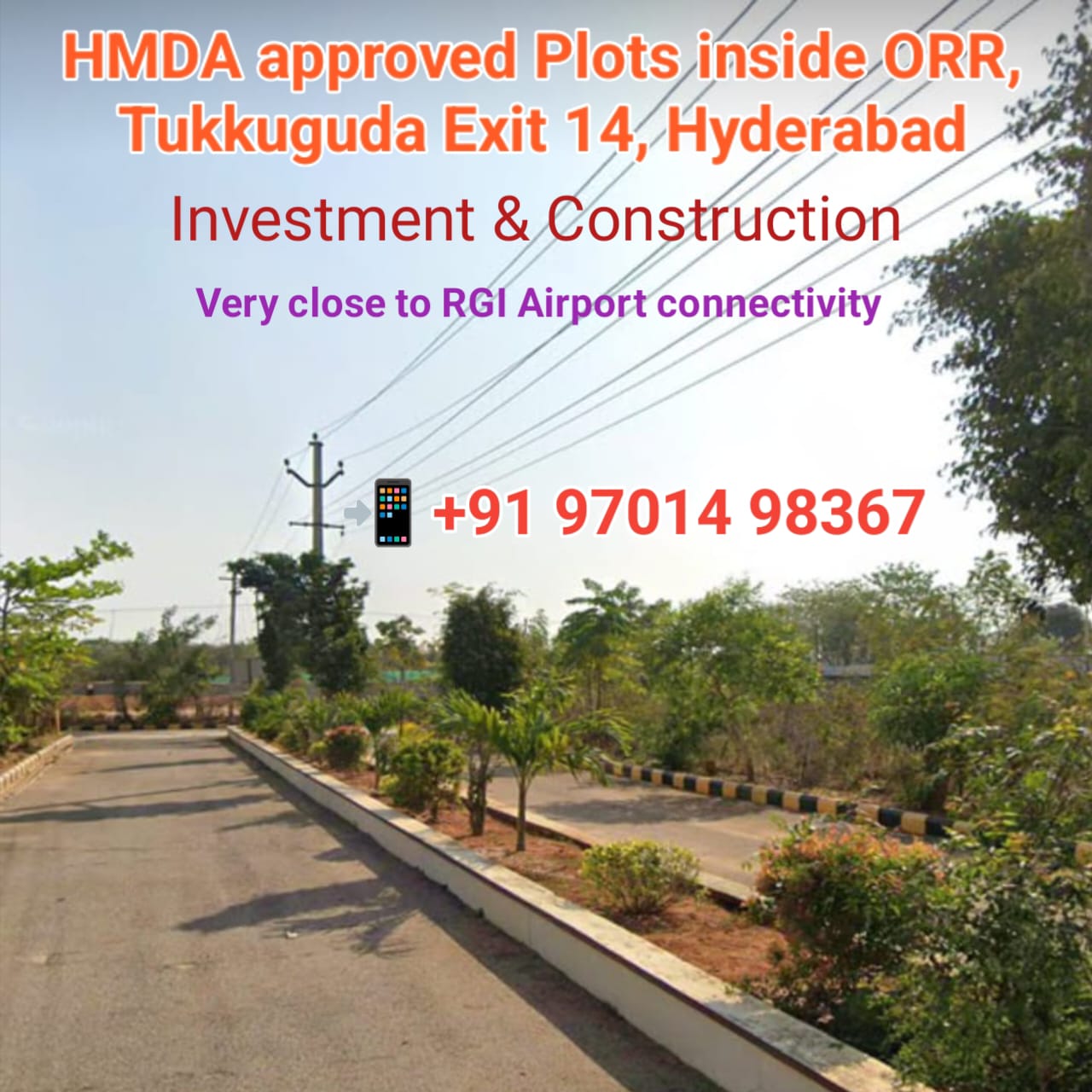 Plots for sale Tukkuguda inside ORR, Hyderabad 9701498367